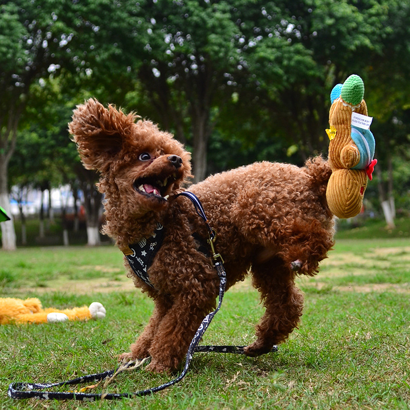 Squeaky Plush Gingerbread Man Dog Toy