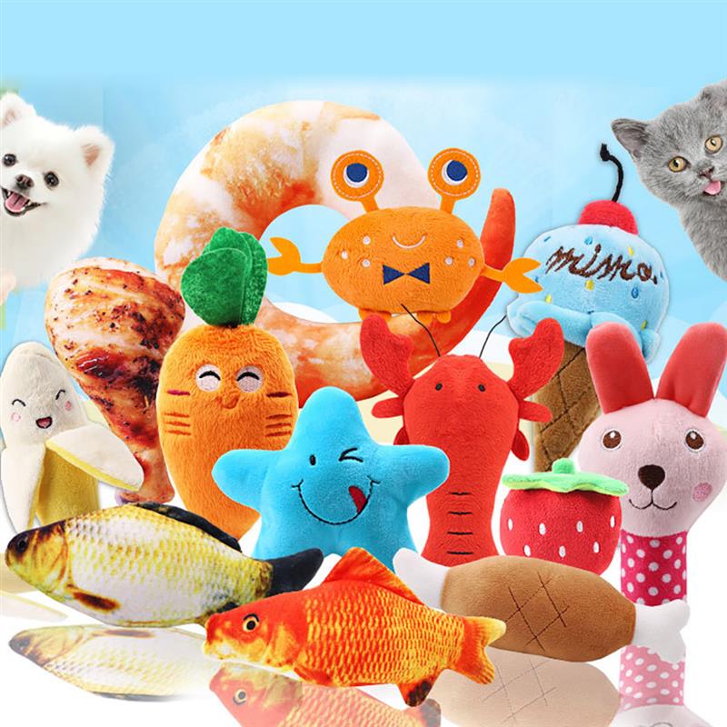 Squeaky Plush Ice Cream Dog Toy Squeaky Plush Ice Cream Dog Toy