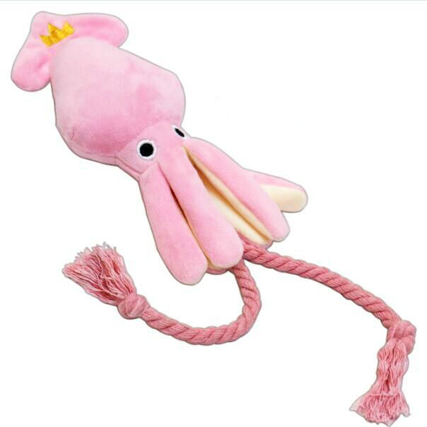 Squeaky Plush Squid Dog Toy Squeaky Plush Squid Dog Toy