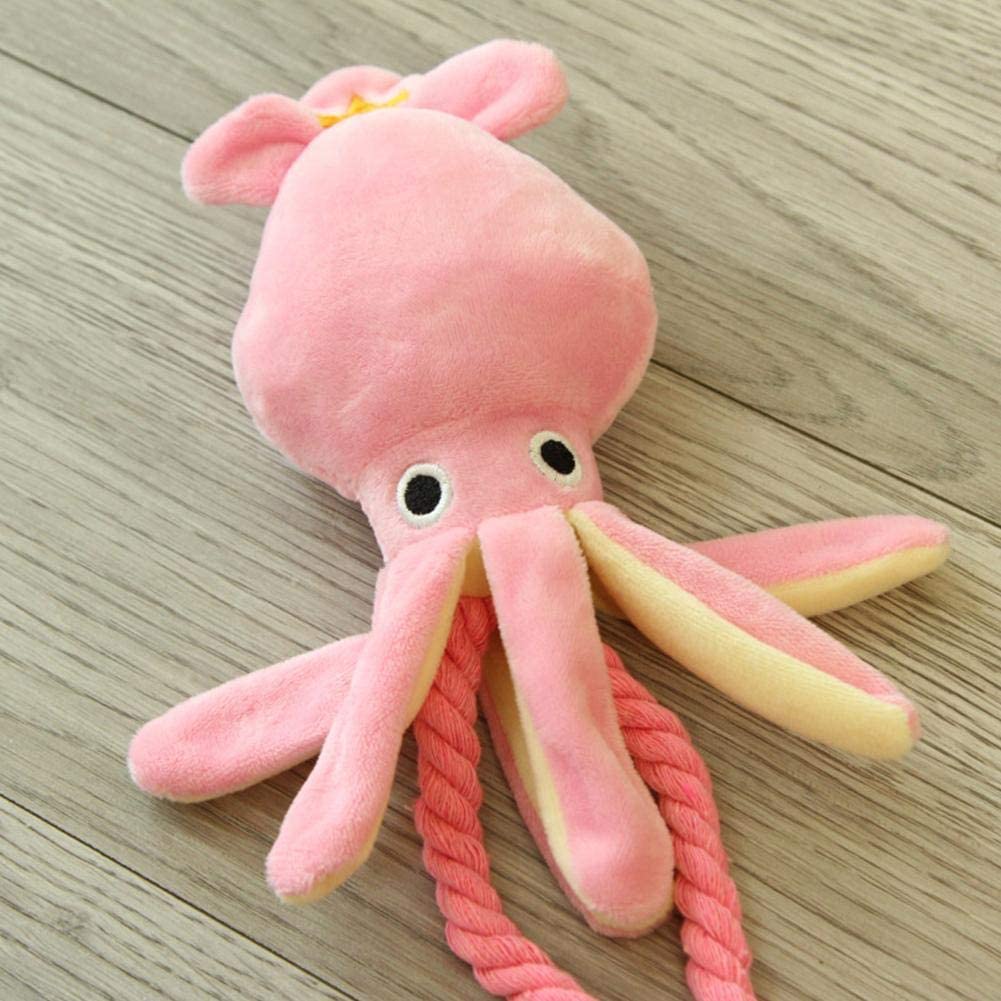 Squeaky Plush Squid Dog Toy
