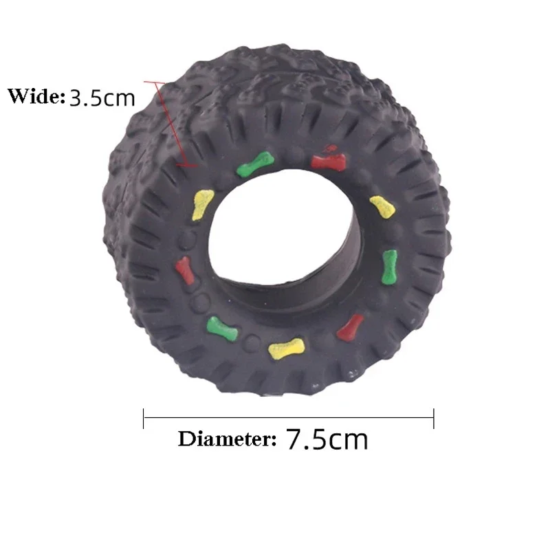 Squeaky Rubber Tire Dog Toy