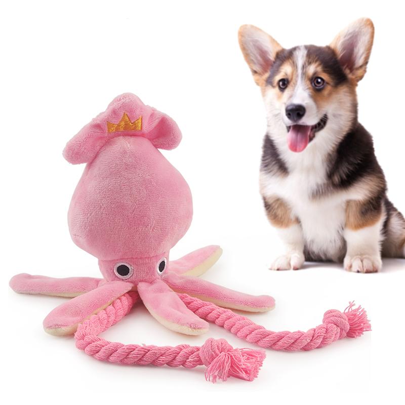 Squeaky Soft Squid Dog Plush Squeaky Soft Squid Dog Plush
