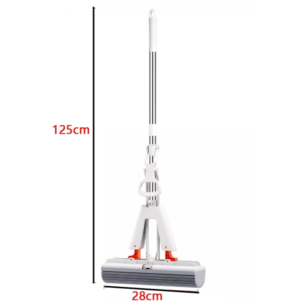 Squeeze Self-Draining Rubber Cotton Mop No-Wash Lazy Flat Mop Reusable Sponge Household Floor Cleaning Tool Squeeze Self-Draining Rubber Cotton Mop No-Wash Lazy Flat Mop Reusable Sponge Household Floor Cleaning Tool
