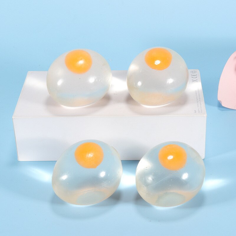 Squishy Egg Splat Ball with Yellow Yolk