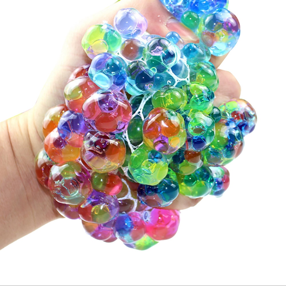 Squishy Mesh Ball Anti Stress Toy with LED lights