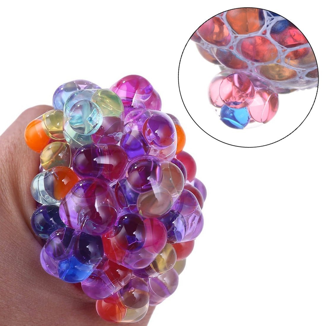 Squishy Mesh Ball Anti Stress Toy with LED lights