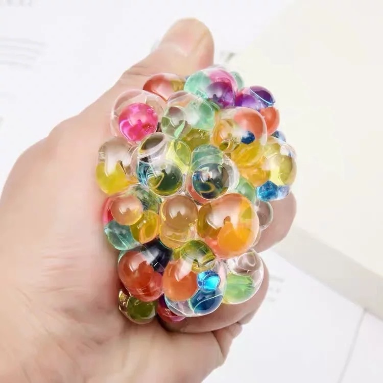Squishy Mesh Ball Anti Stress Toy with LED lights