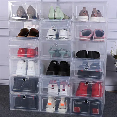 Stackable Clear Shoe Boxes (6 Pcs)
