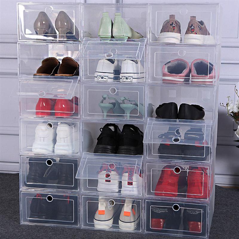 Stackable Clear Shoe Boxes (6 Pcs)