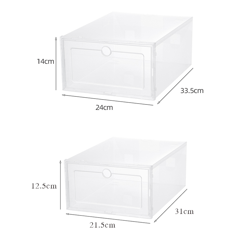Stackable Clear Shoe Boxes (6 Pcs)