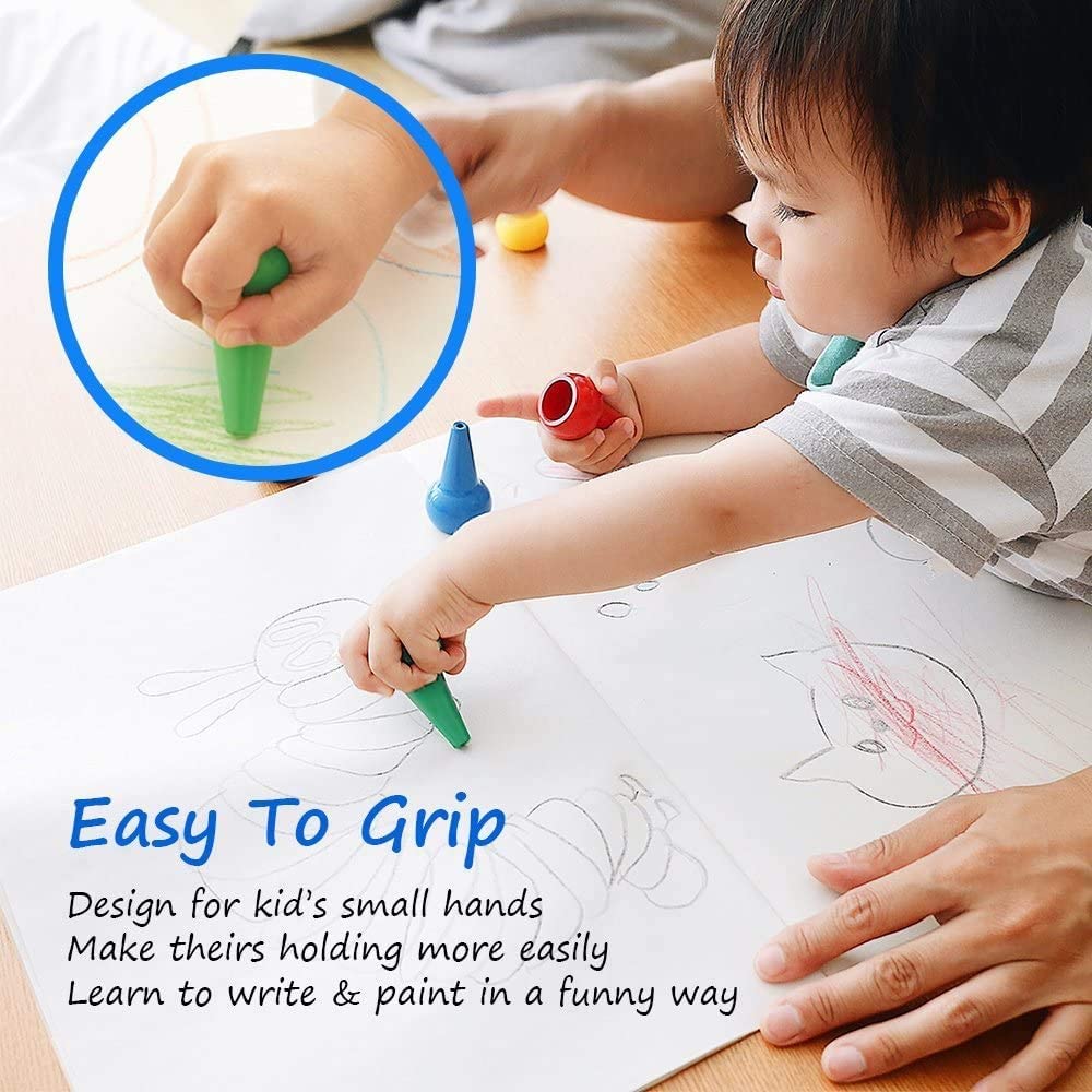 Stackable Finger Crayons (12 pcs) Stackable Finger Crayons (12 pcs)