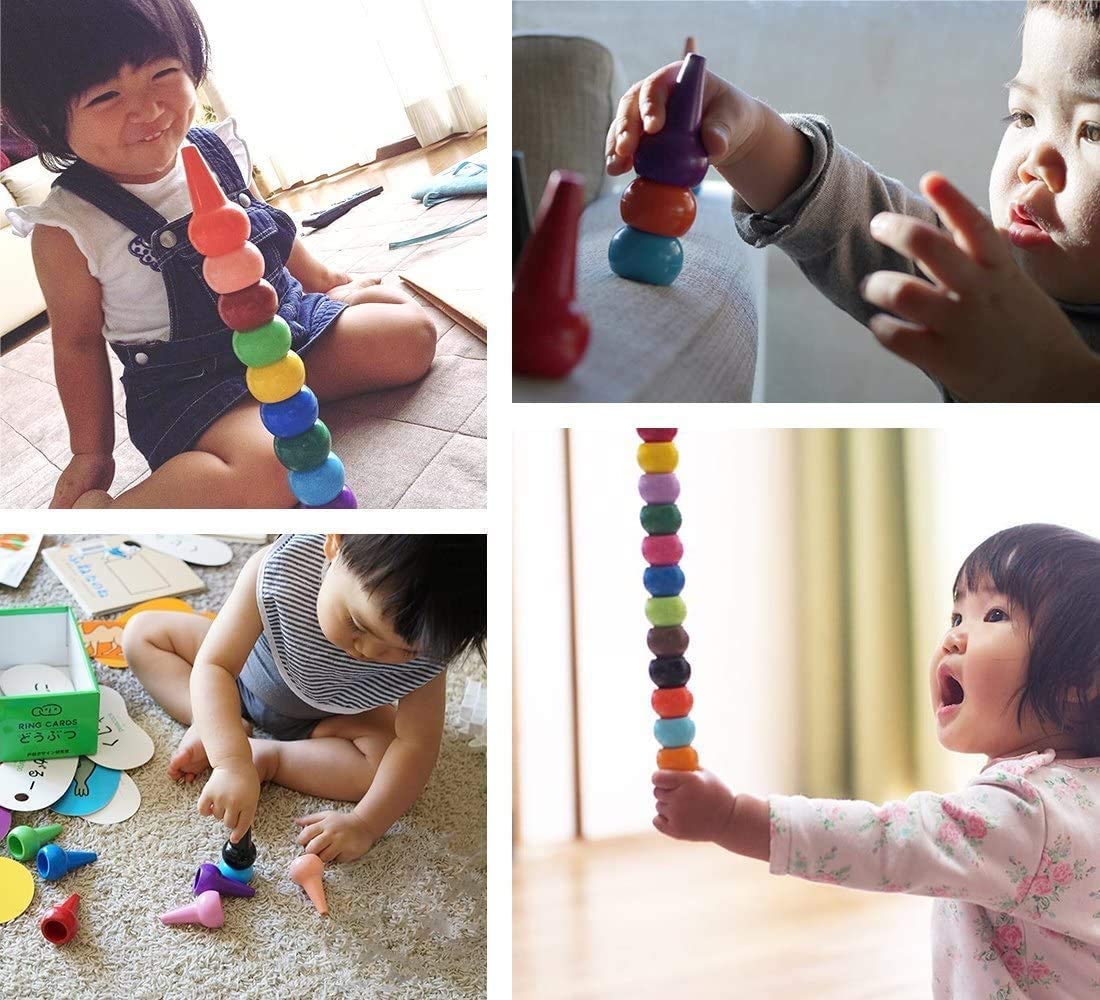 Stackable Finger Crayons (12 pcs) Stackable Finger Crayons (12 pcs)