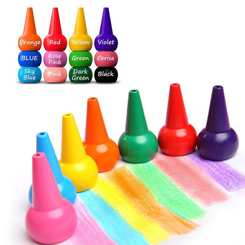 Stackable Finger Crayons (12 pcs) Stackable Finger Crayons (12 pcs)