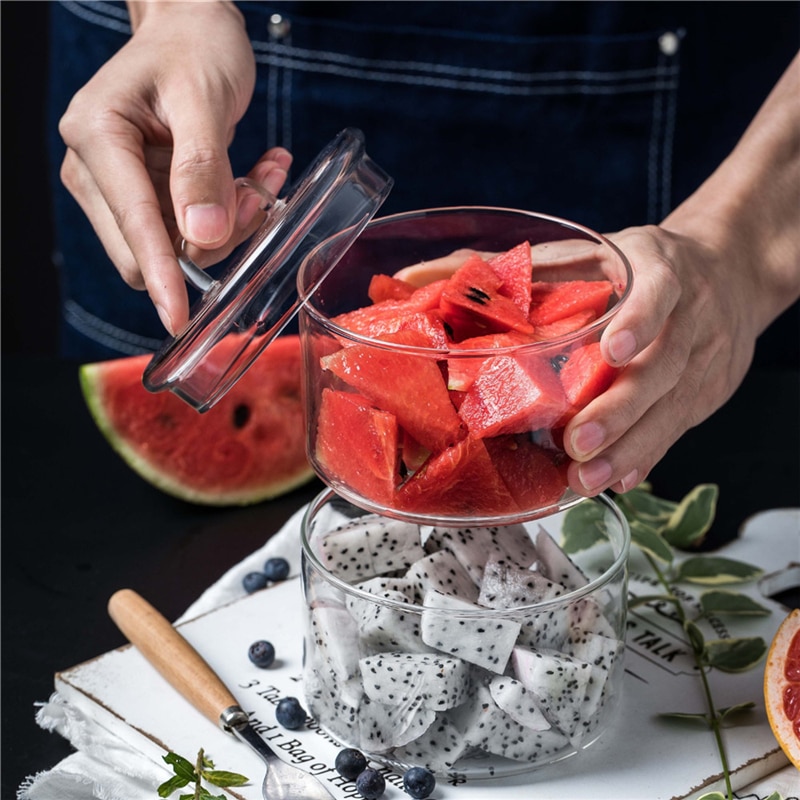 Stackable Glass Containers Moisture-proof Storage (3 pcs) Stackable Glass Containers Moisture-proof Storage (3 pcs)