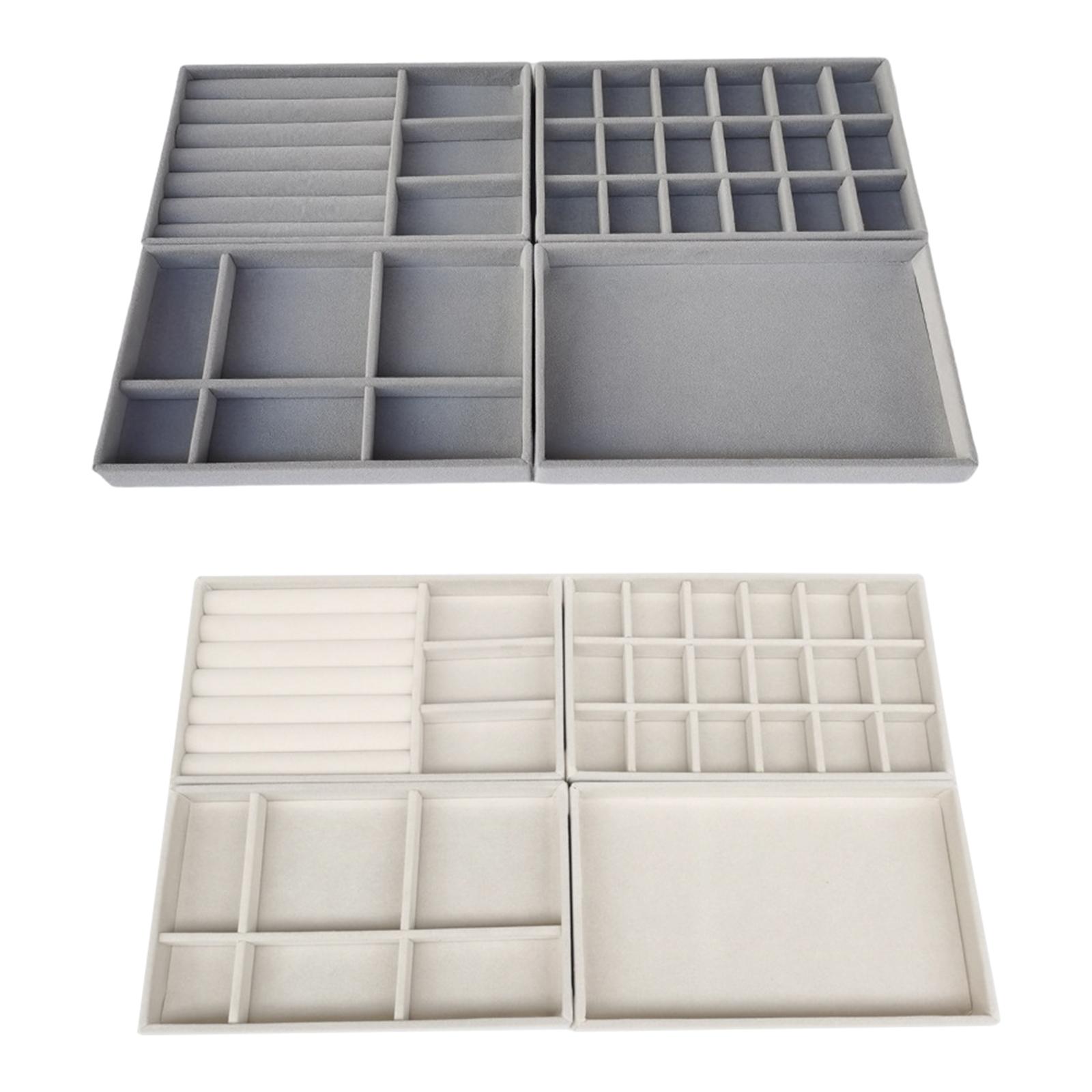 Stackable Jewelry Drawer Organizers (4 pcs) Stackable Jewelry Drawer Organizers (4 pcs)