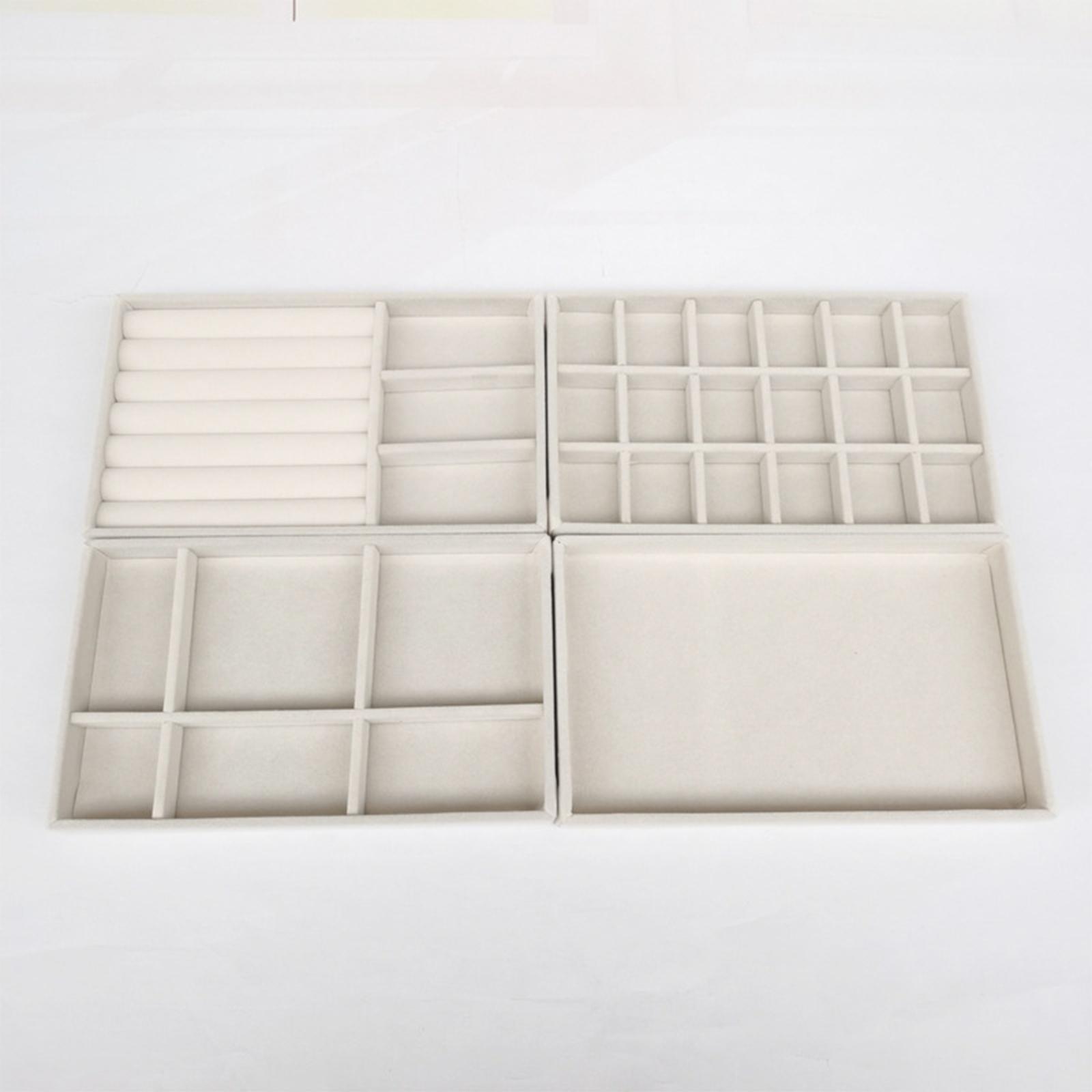 Stackable Jewelry Drawer Organizers (4 pcs)