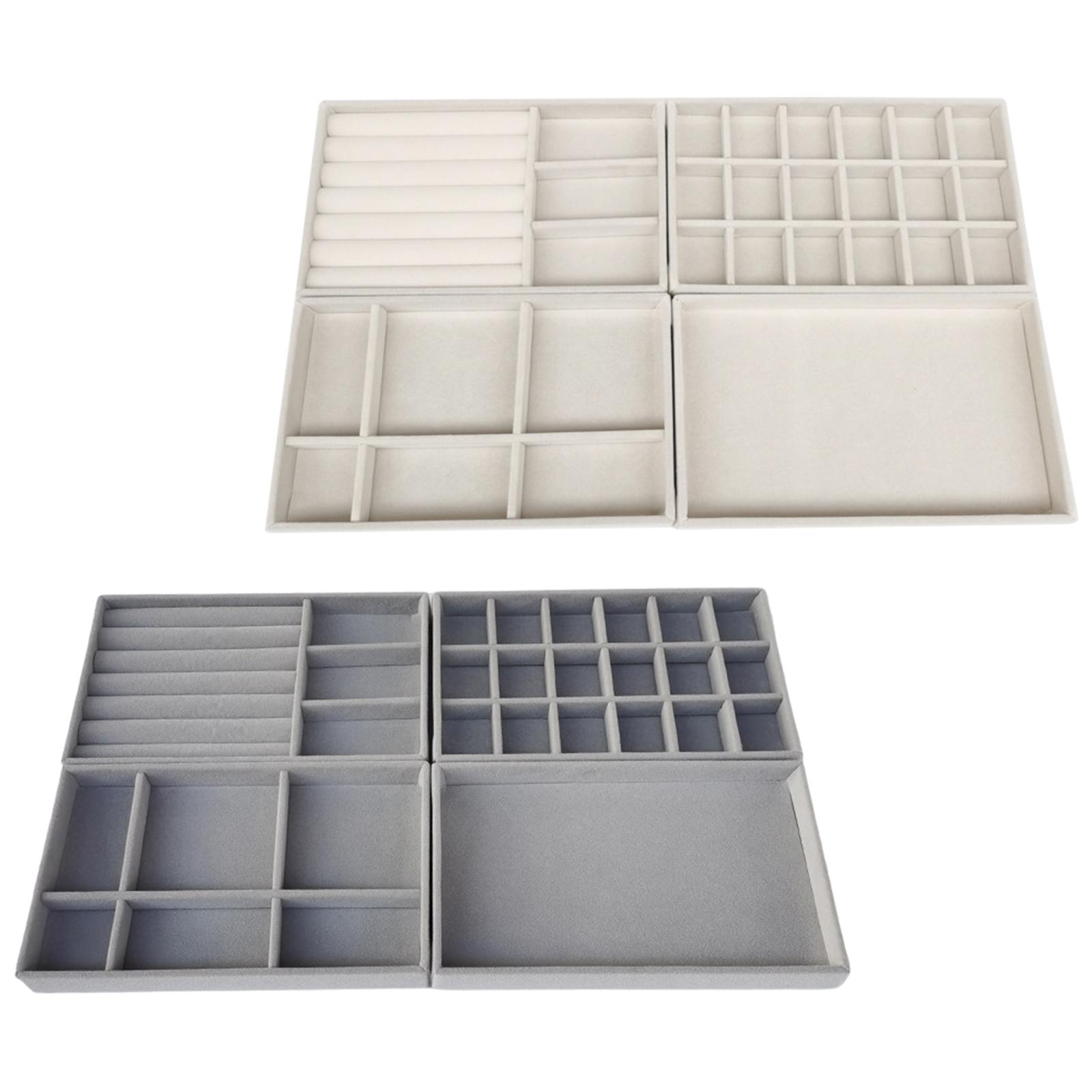 Stackable Jewelry Drawer Organizers (4 pcs)