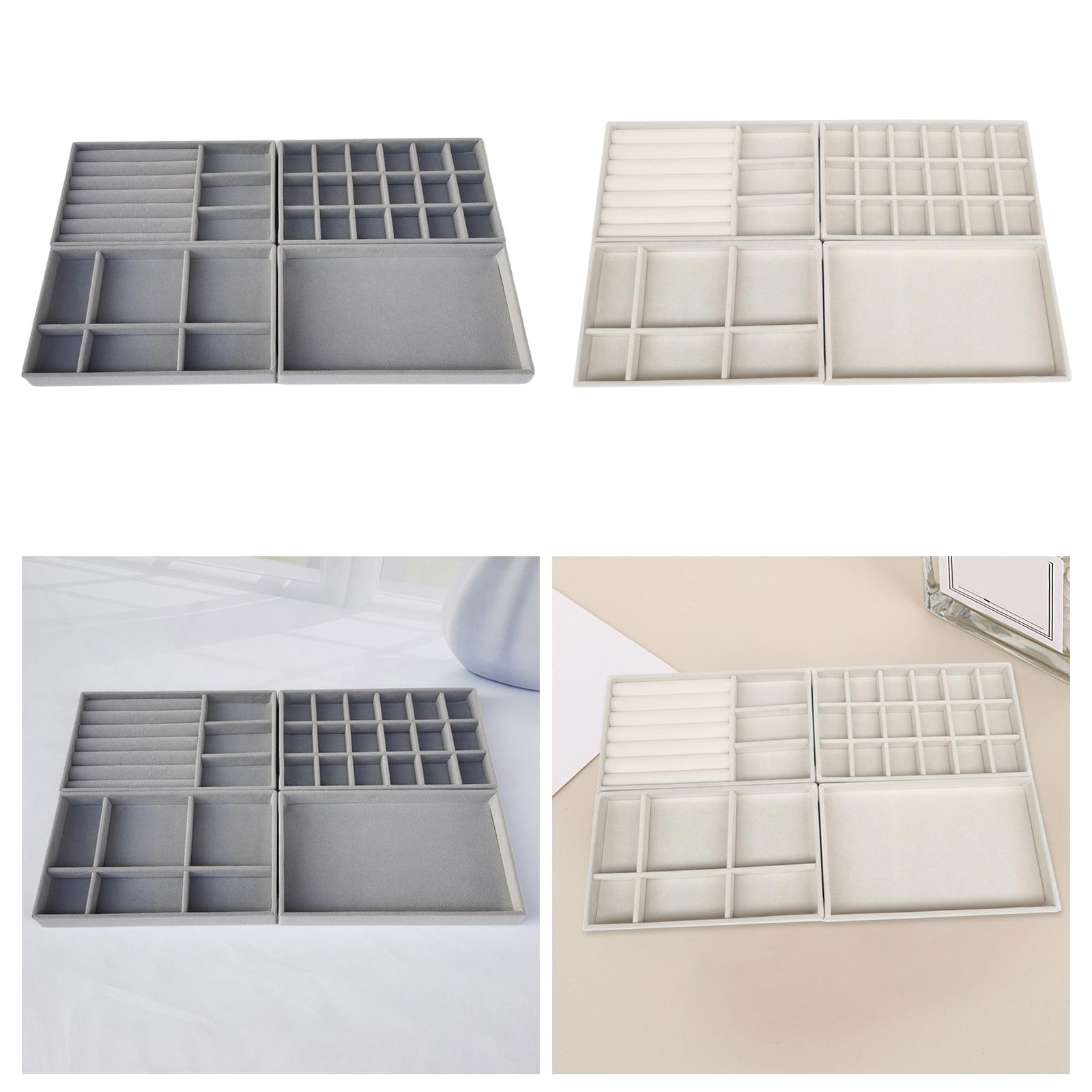 Stackable Jewelry Drawer Organizers (4 pcs)
