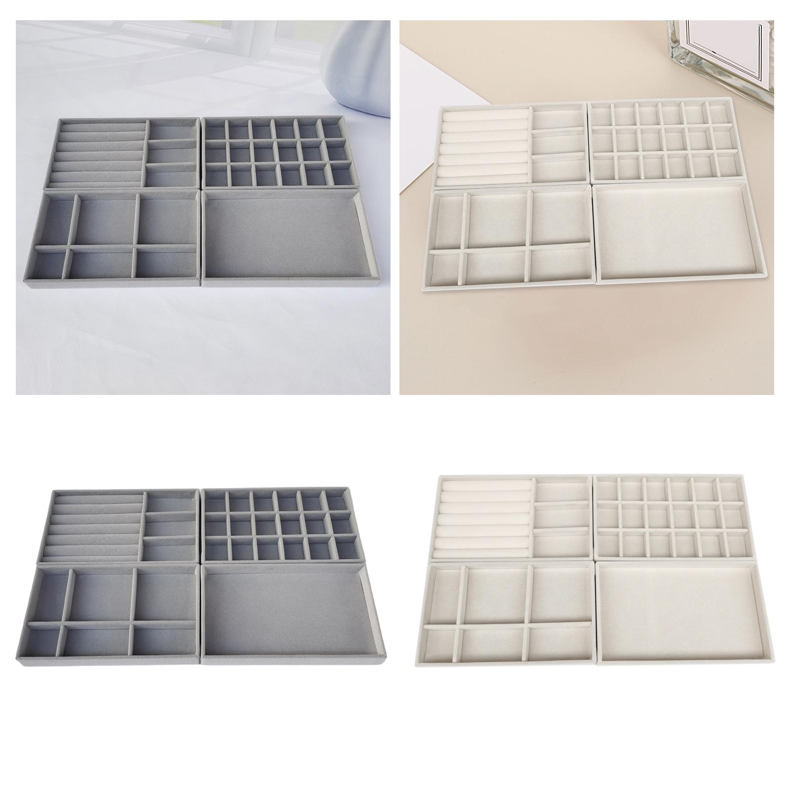 Stackable Jewelry Drawer Organizers (4 pcs)