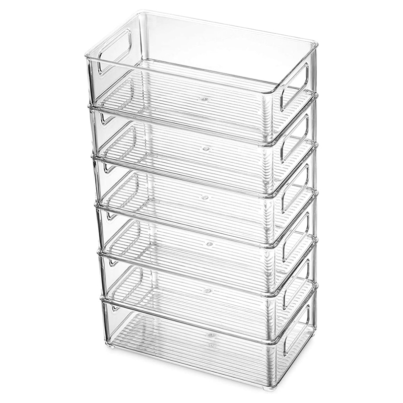 Stackable Refrigerator Organizers (6 Pcs) Stackable Refrigerator Organizers (6 Pcs)