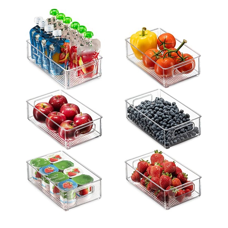 Stackable Refrigerator Organizers (6 Pcs) Stackable Refrigerator Organizers (6 Pcs)