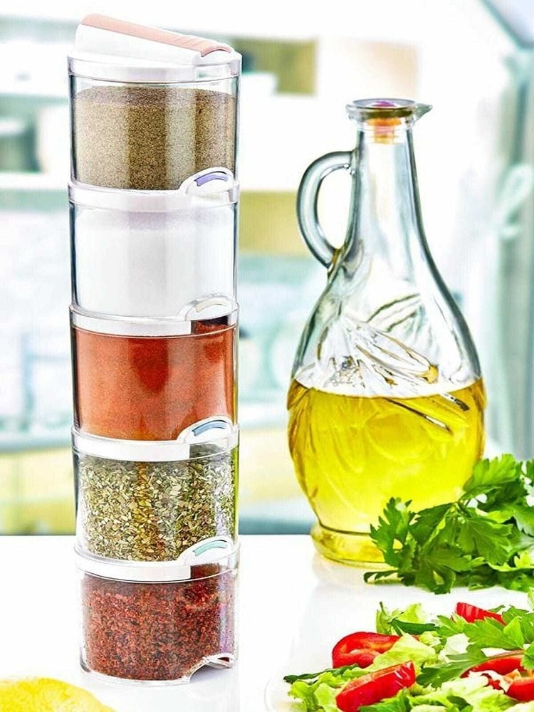 Stackable Spice Jars 5-Piece Set Stackable Spice Jars 5-Piece Set