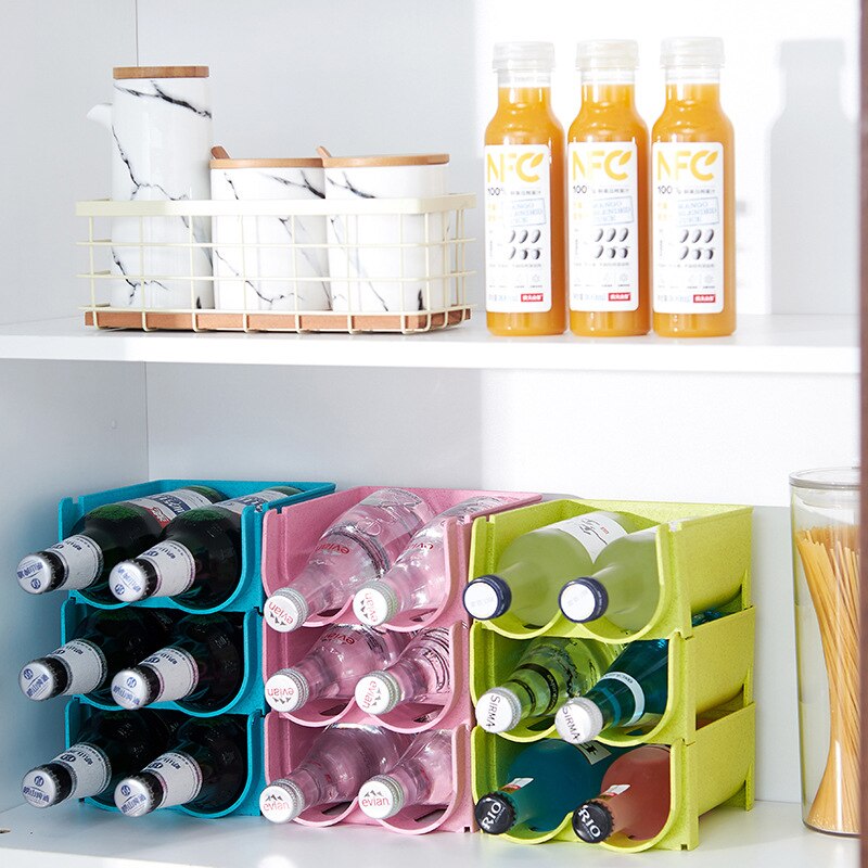 Stackable Two Slot Plastic Wine Rack (2 pcs) Stackable Two Slot Plastic Wine Rack (2 pcs)