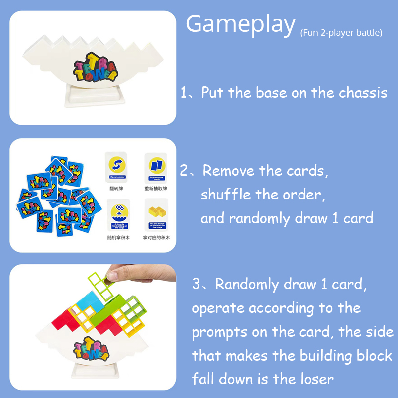 Stacking Blocks Tetra Tower Balance Game Stacking Building Blocks Puzzle Board Assembly Bricks Educational Toys for Stacking Blocks Tetra Tower Balance Game Stacking Building Blocks Puzzle Board Assembly Bricks Educational Toys for
