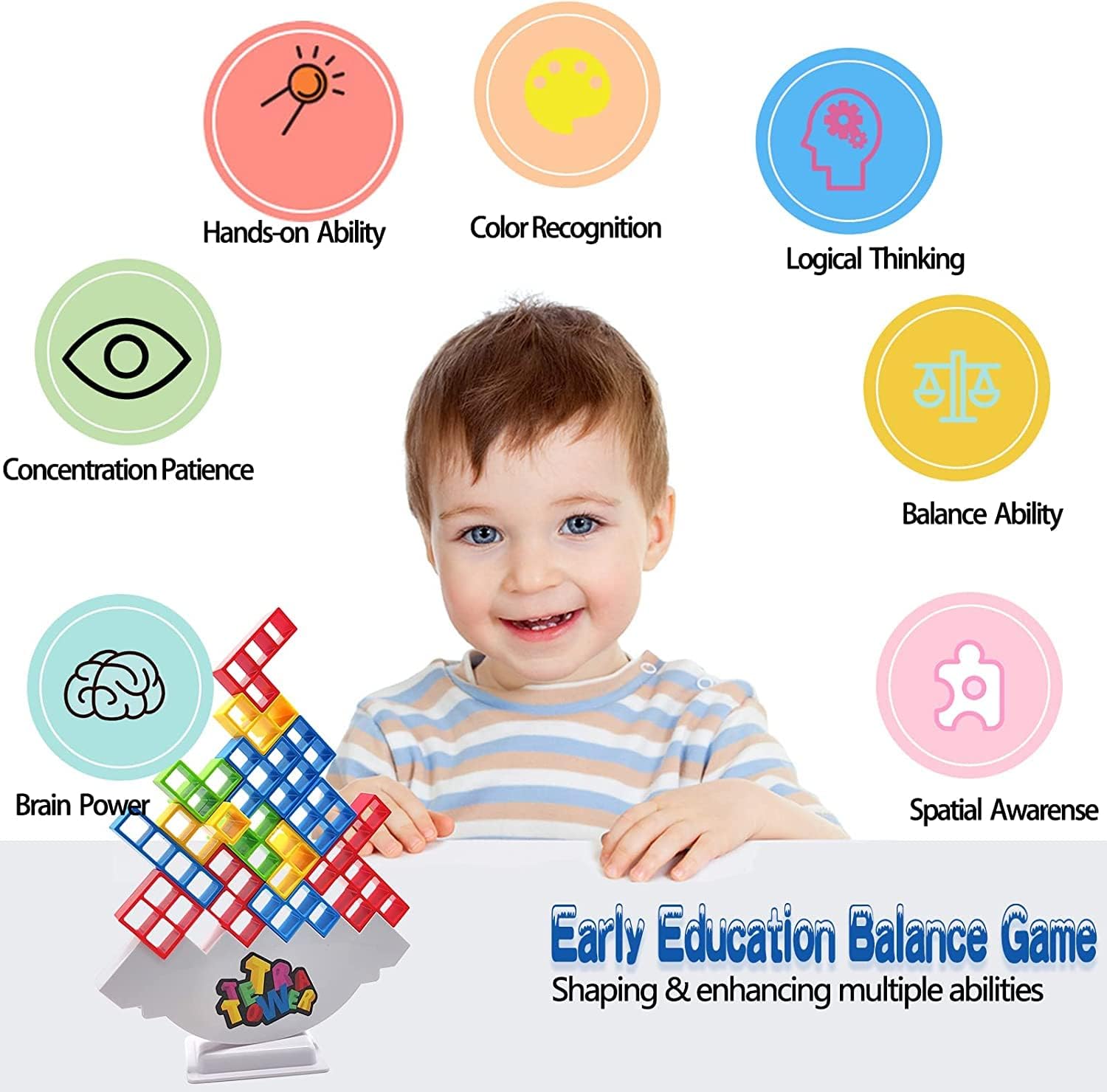 Stacking Blocks Tetra Tower Balance Game Stacking Building Blocks Puzzle Board Assembly Bricks Educational Toys for Stacking Blocks Tetra Tower Balance Game Stacking Building Blocks Puzzle Board Assembly Bricks Educational Toys for