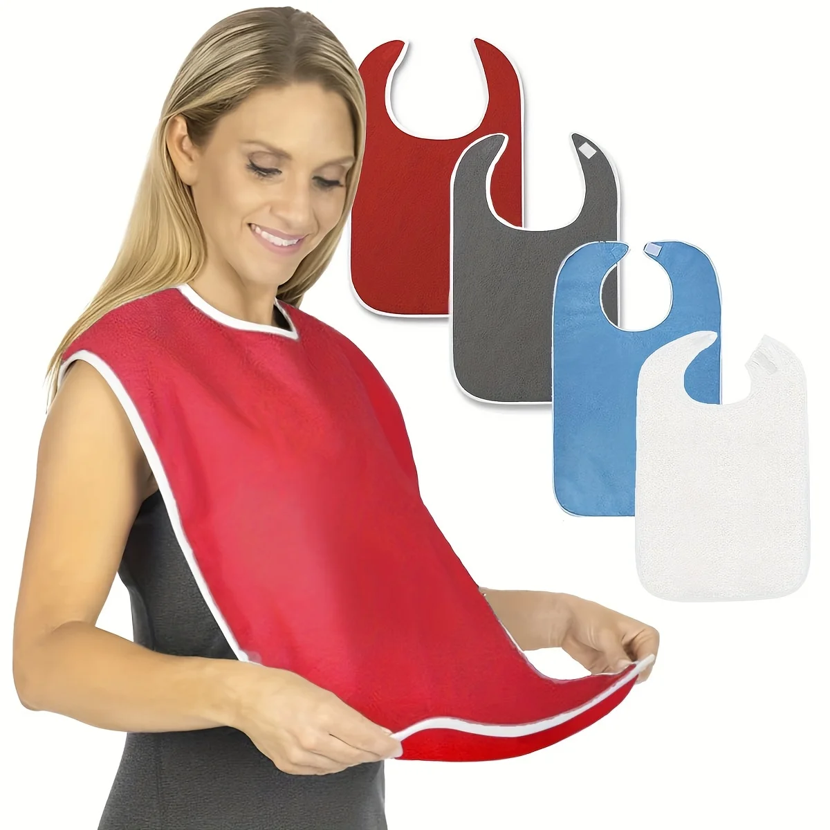 Stain Resistant Adult Bibs for Men and Women – Perfect for Seniors and a Mess-Free Diet Stain Resistant Adult Bibs for Men and Women – Perfect for Seniors and a Mess-Free Diet