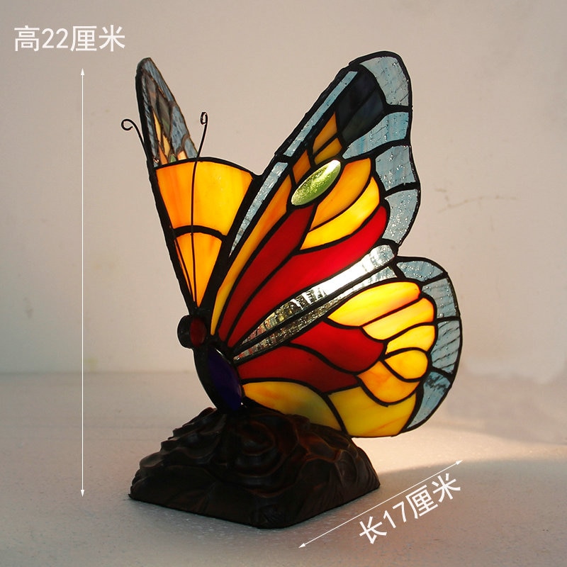 Stained Glass Butterfly Night Light