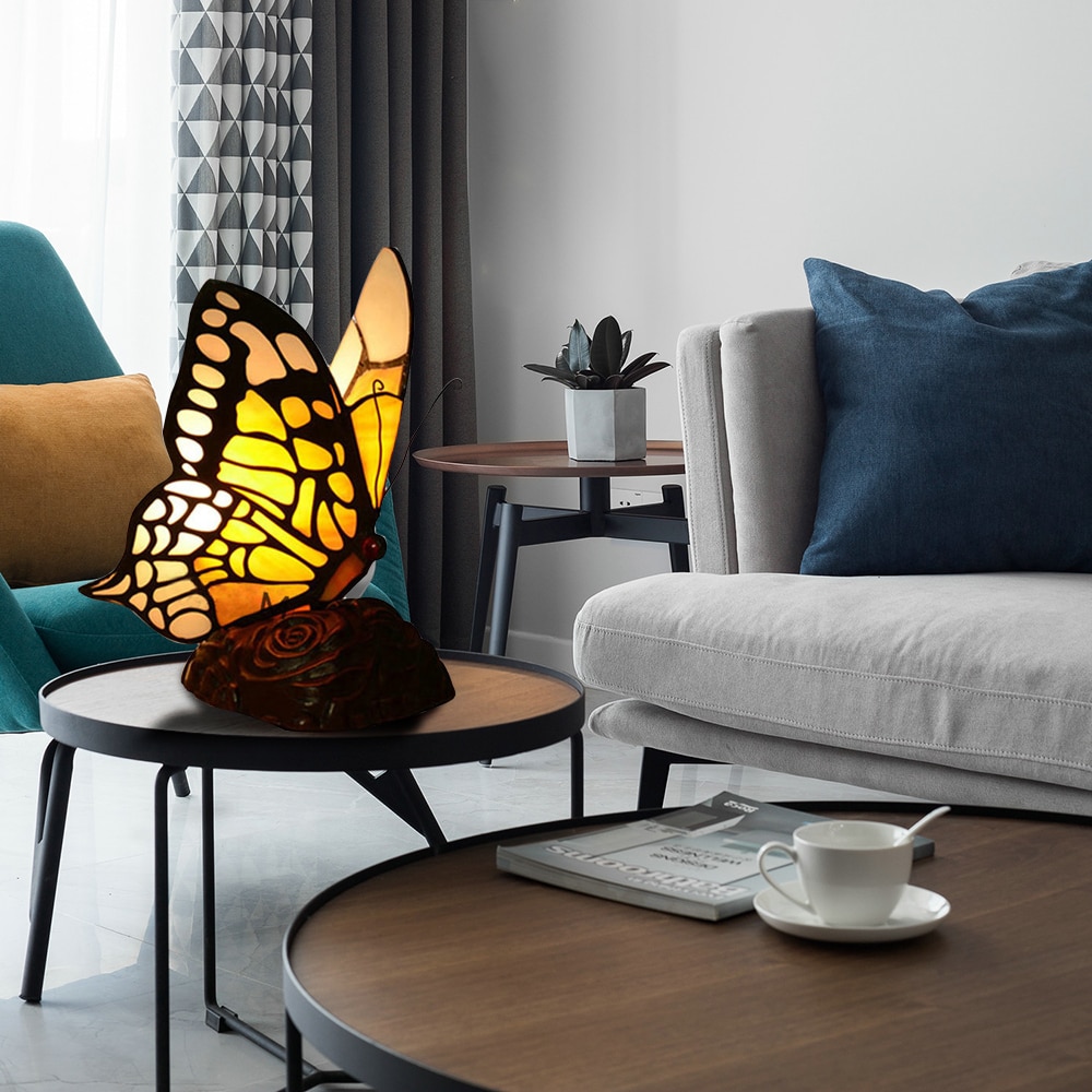 Stained Glass Butterfly Night Light