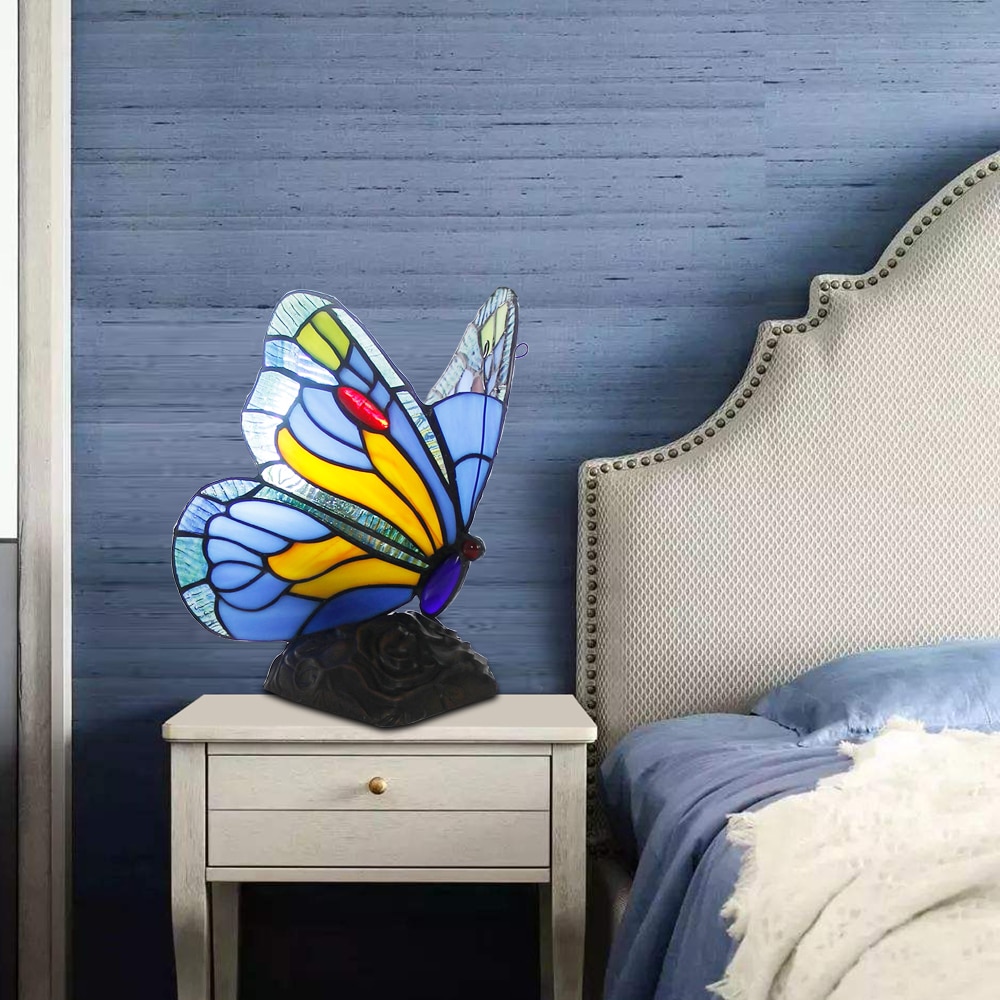 Stained Glass Butterfly Night Light