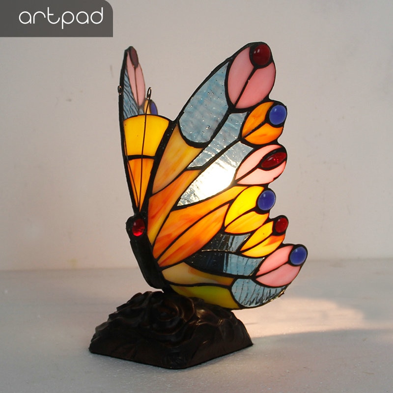 Stained Glass Butterfly Night Light