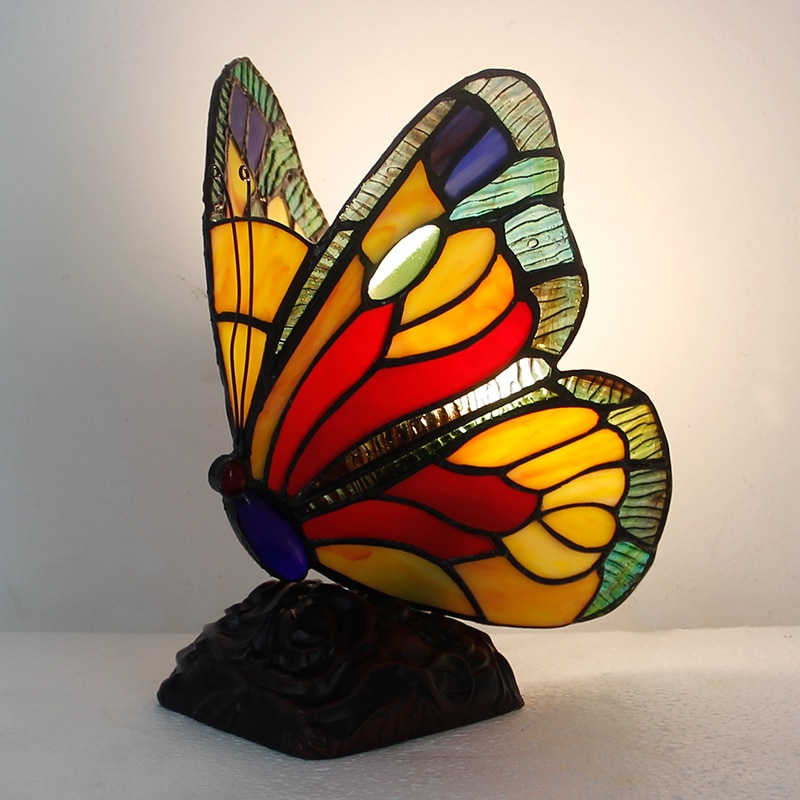 Stained Glass Butterfly Night Light