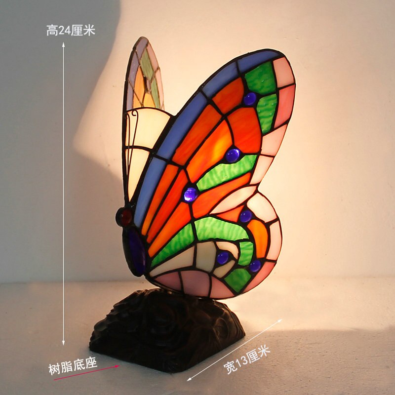 Stained Glass Butterfly Night Light
