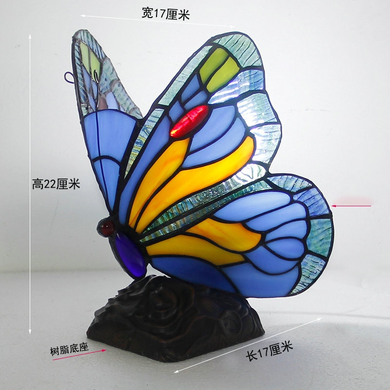 Stained Glass Butterfly Night Light