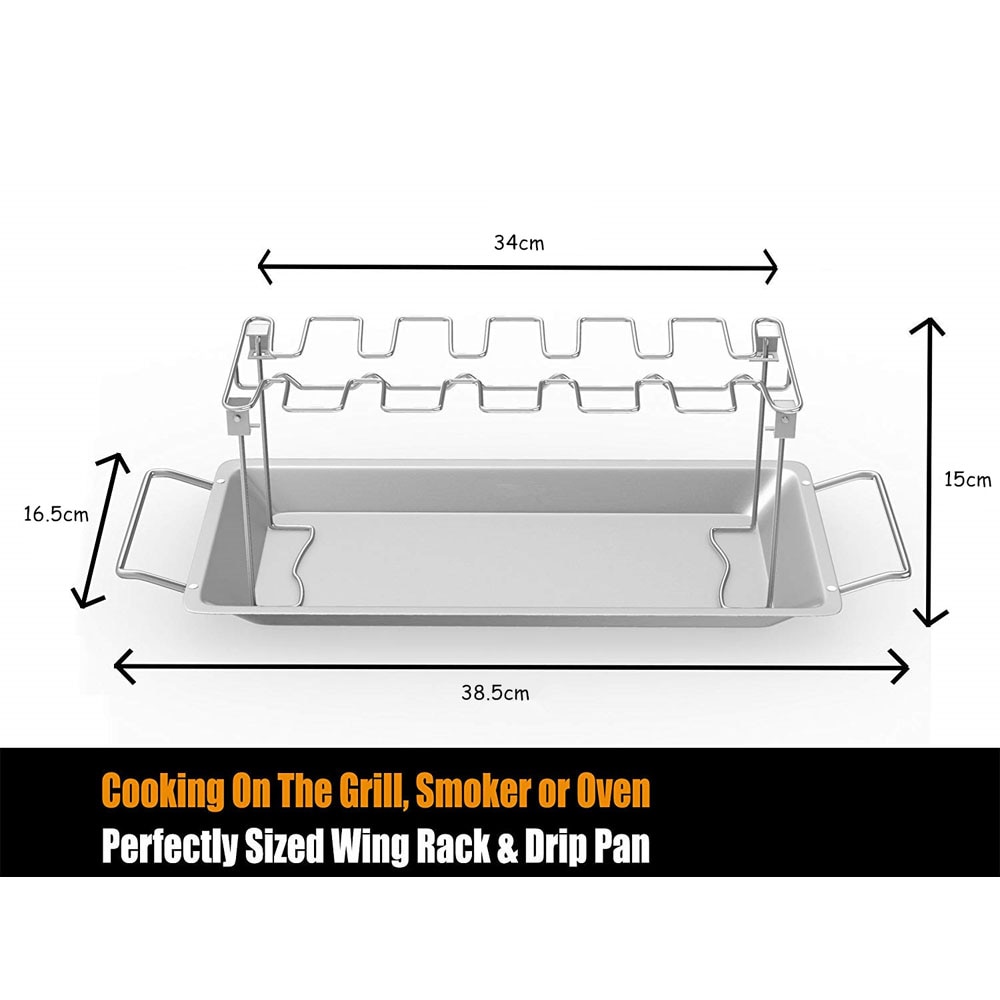 Stainless 14 Slot Chicken Leg Rack