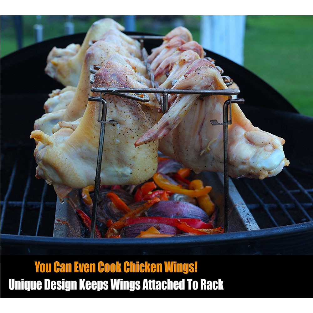 Stainless 14 Slot Chicken Leg Rack