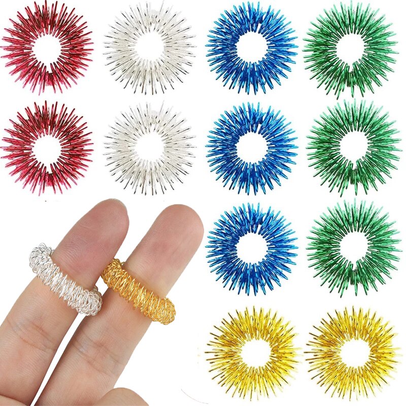 Stainless Acupressure Finger Rings (5pcs) Stainless Acupressure Finger Rings (5pcs)