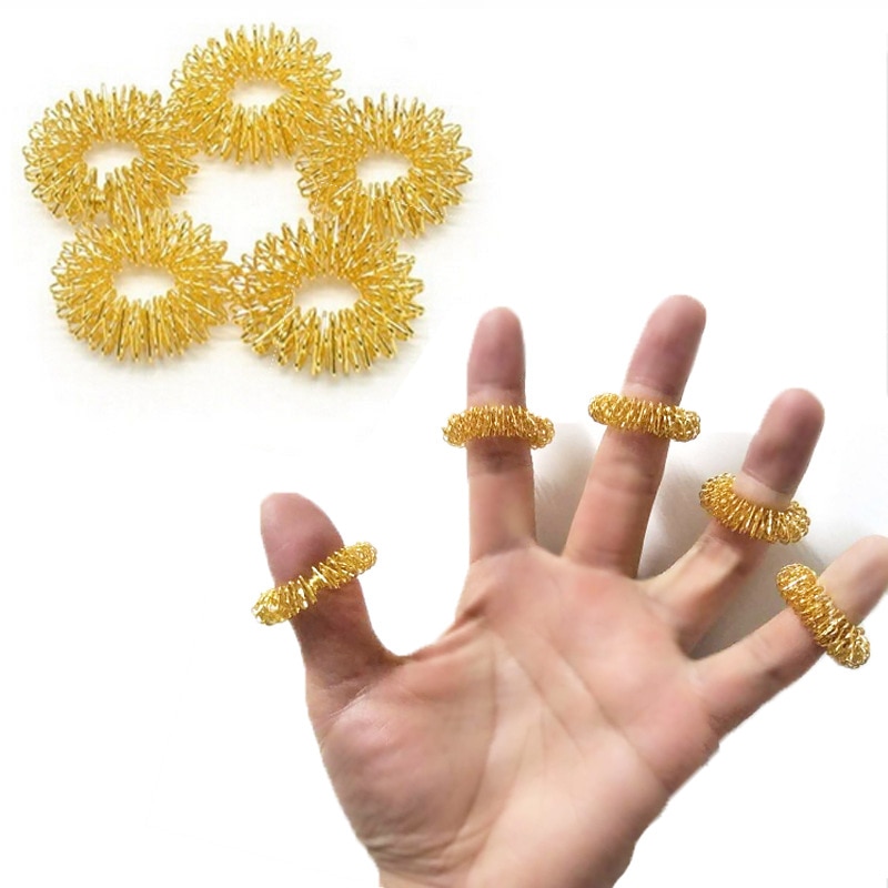 Stainless Acupressure Finger Rings (5pcs) Stainless Acupressure Finger Rings (5pcs)