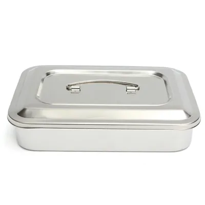 Stainless Dental Instruments Tray with Lid Stainless Dental Instruments Tray with Lid