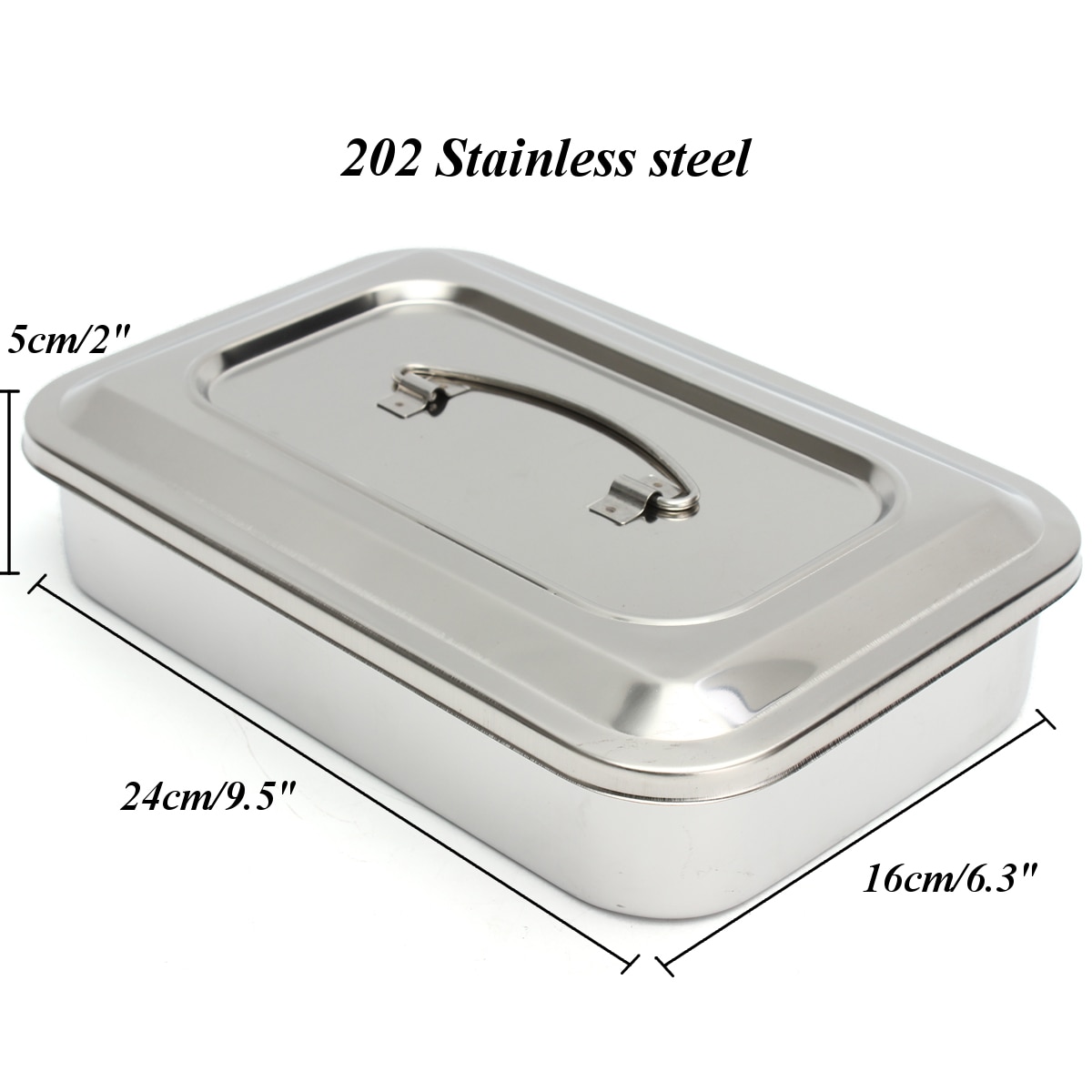 Stainless Dental Instruments Tray with Lid Stainless Dental Instruments Tray with Lid
