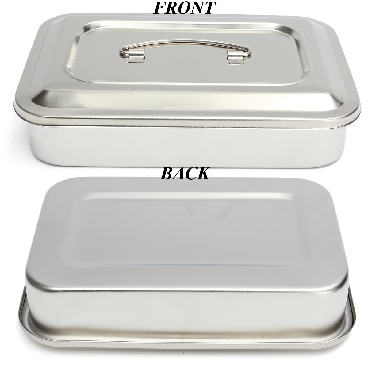 Stainless Dental Instruments Tray with Lid Stainless Dental Instruments Tray with Lid