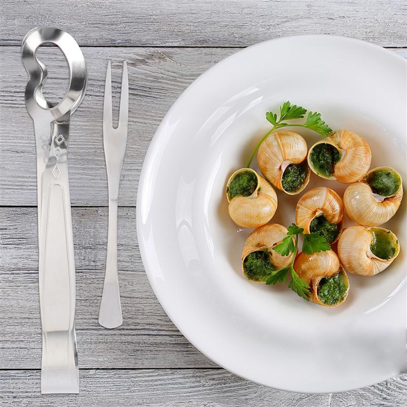 Stainless Escargot Tongs and Fork Stainless Escargot Tongs and Fork