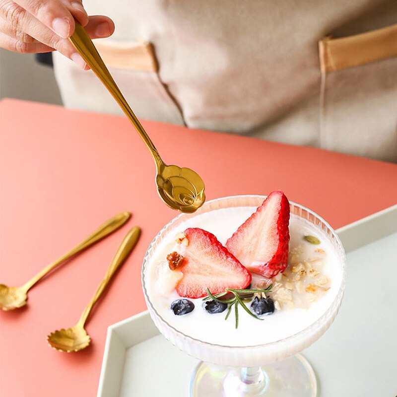 Stainless Flower Spoons Set (8pcs)