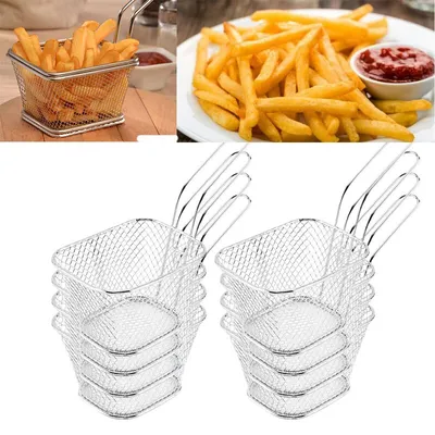 Stainless Fries Serving Baskets (8pcs)