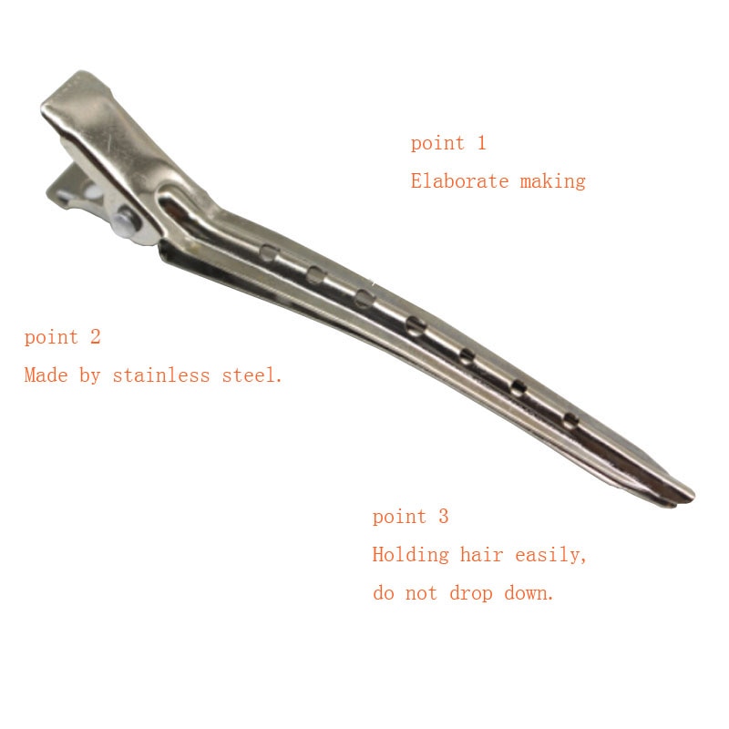 Stainless Hair Sectioning Clips (10pcs) Stainless Hair Sectioning Clips (10pcs)