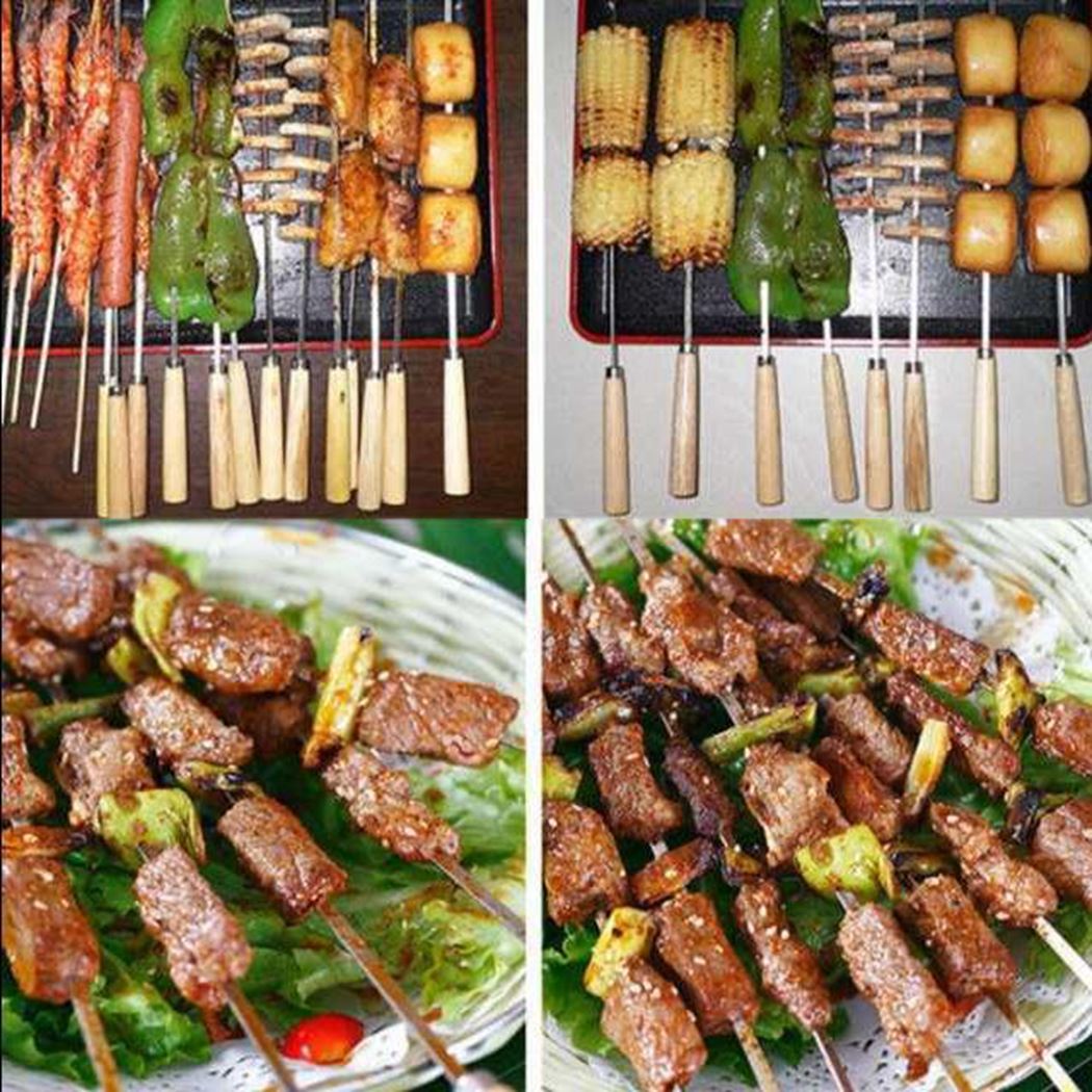 Stainless Kebab Metal Skewers (20pcs) Stainless Kebab Metal Skewers (20pcs)