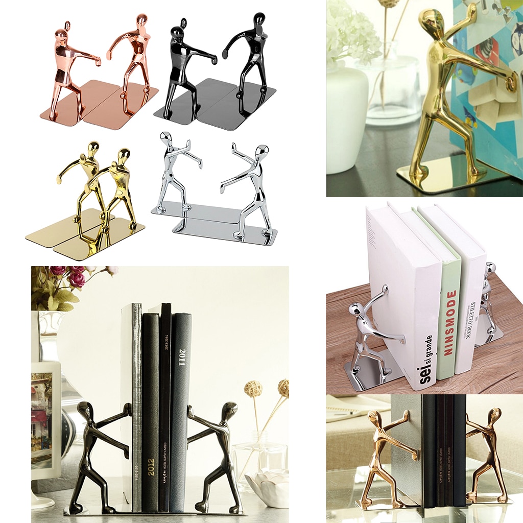 Stainless Man Creative Bookends (2 pcs) Stainless Man Creative Bookends (2 pcs)